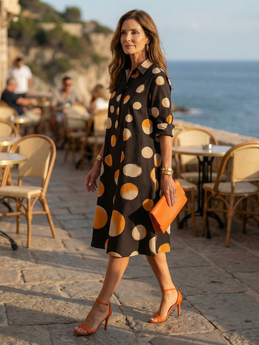Vespera | Tupfenkleid Sunset