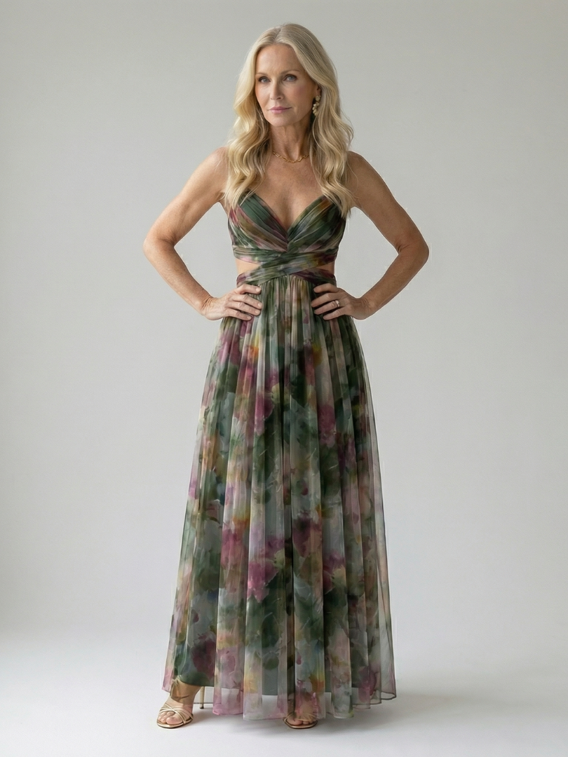 Isel | Maxi-Wickelkleid aus weichem Material
