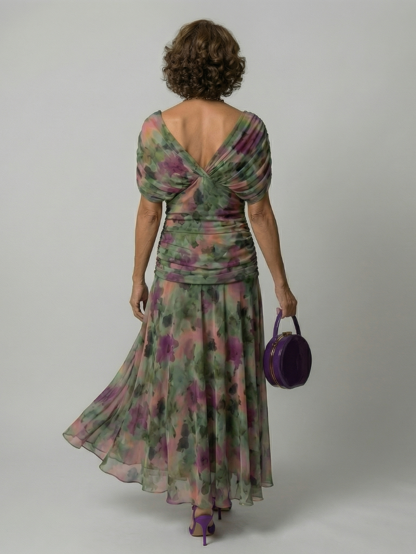 Calen | schulterfreies Flow-Midikleid
