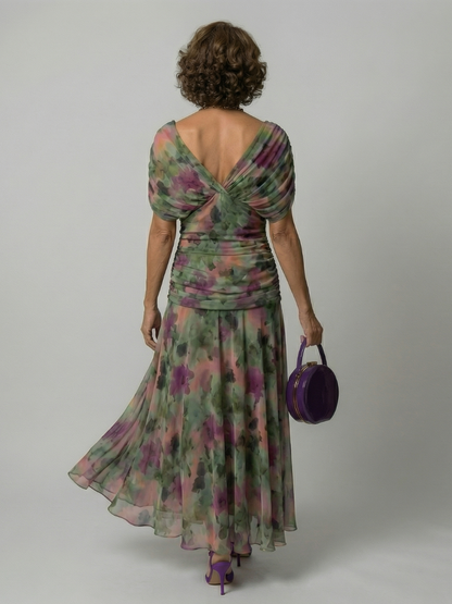 Calen | schulterfreies Flow-Midikleid