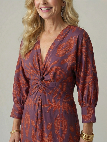 Lune | Wickelkleid in Midilänge