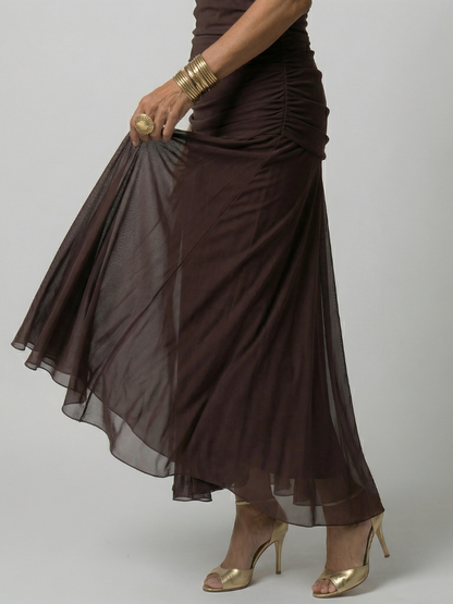 Calen | schulterfreies Flow-Midikleid