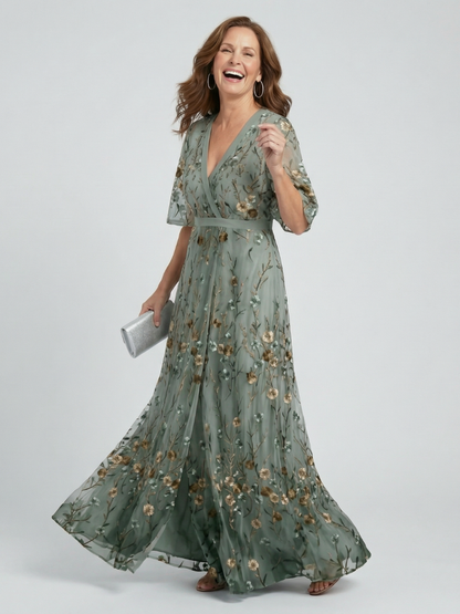 Selora | Halterneck Maxikleid Bloom Flow