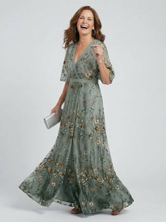 Selora | Halterneck Maxikleid Bloom Flow