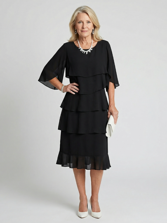 Brent | Gestuftes Midi-Kleid