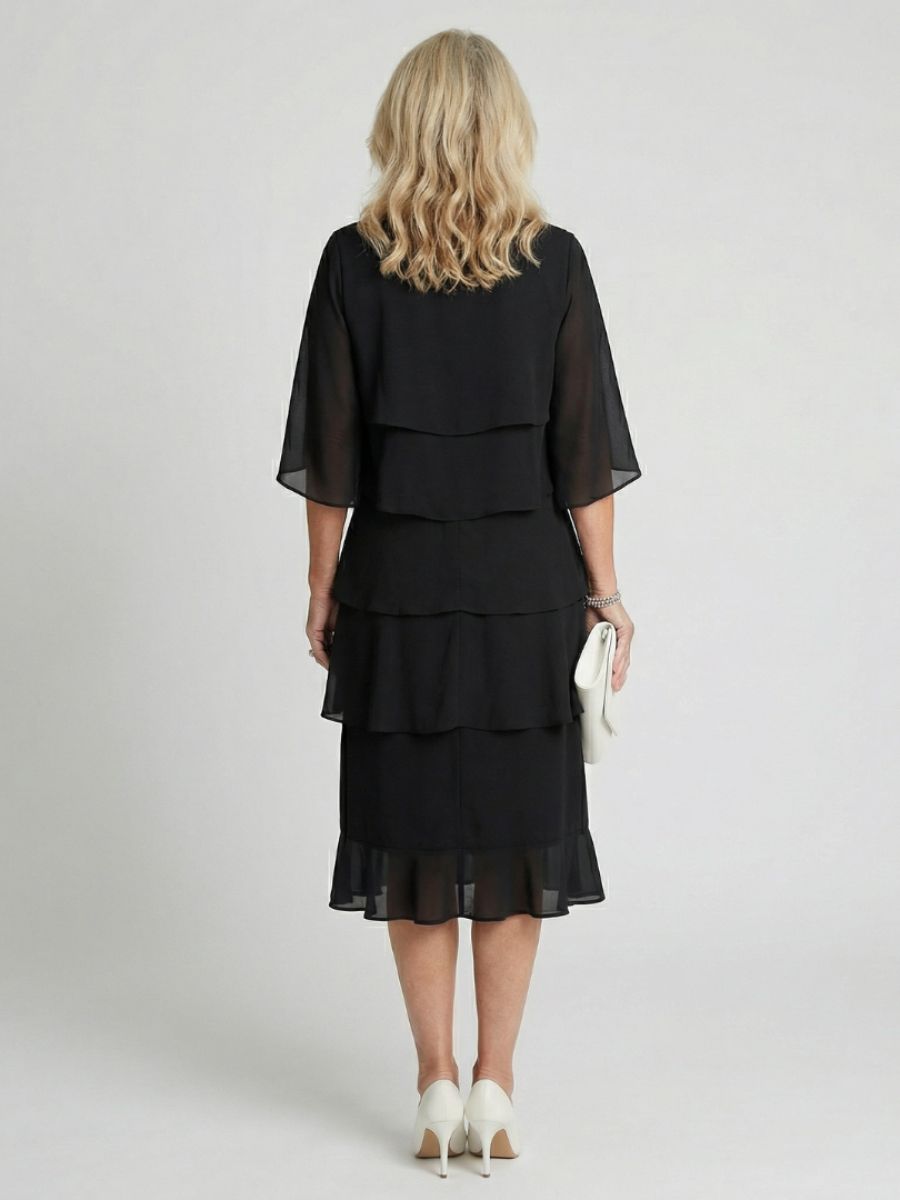 Brent | Gestuftes Midi-Kleid