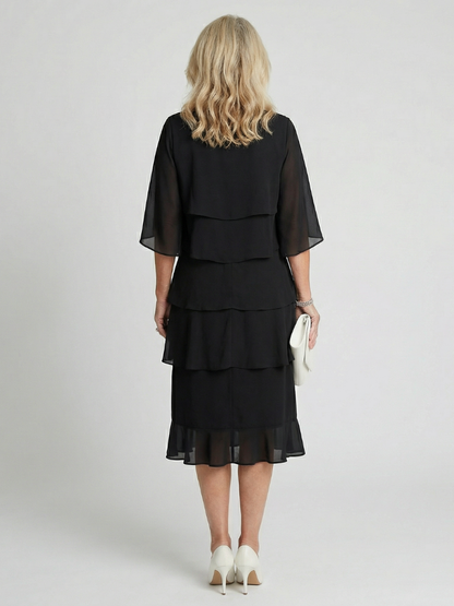 Brent | Gestuftes Midi-Kleid