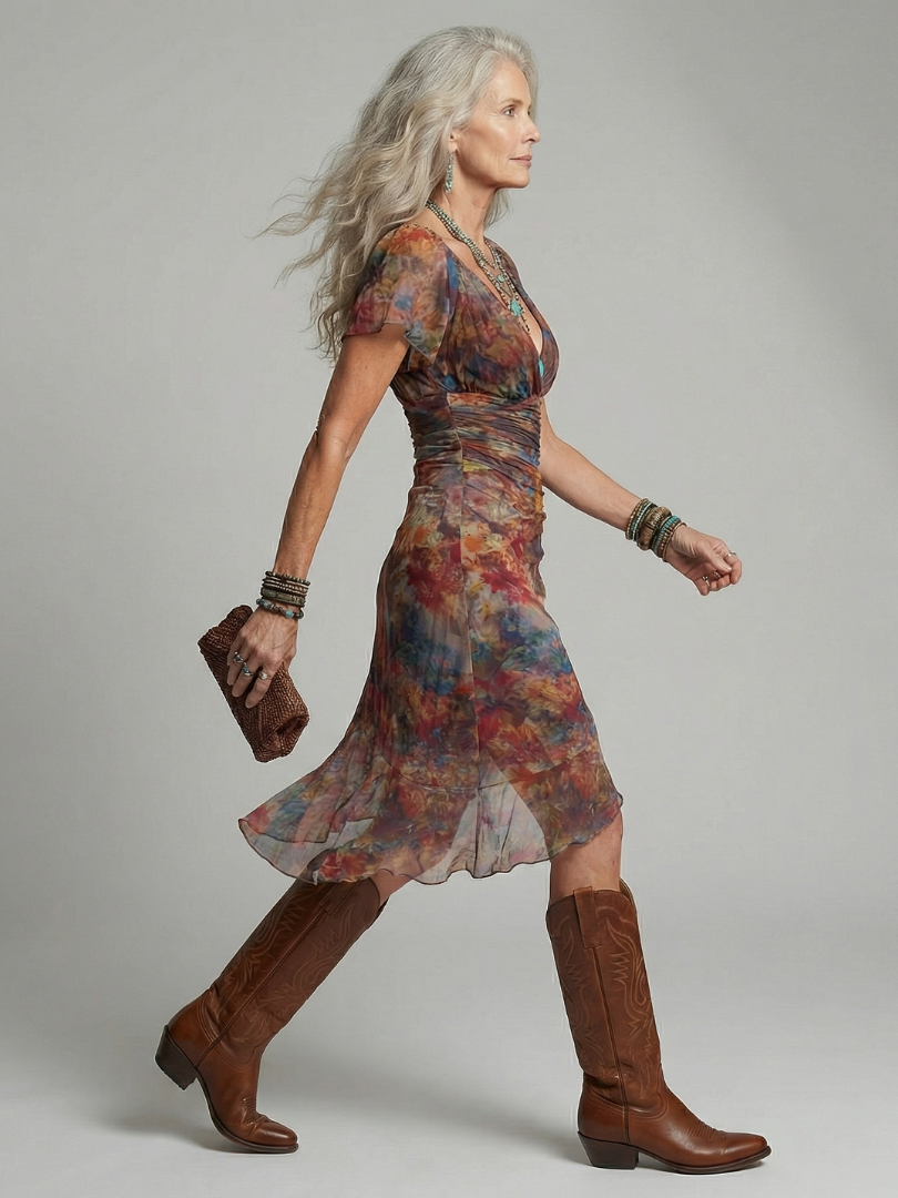 Aeris | Ruhiges Neckholder-Midikleid