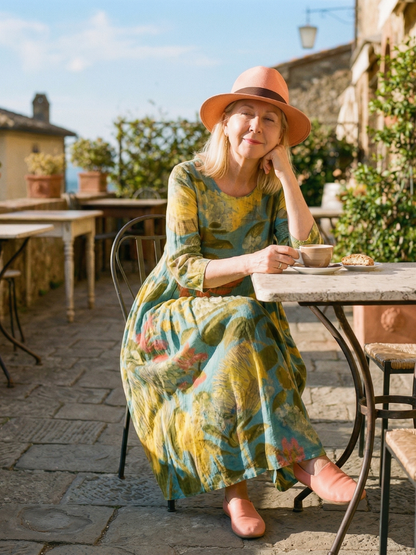 Galen | Kleid aus bemaltem Canvas
