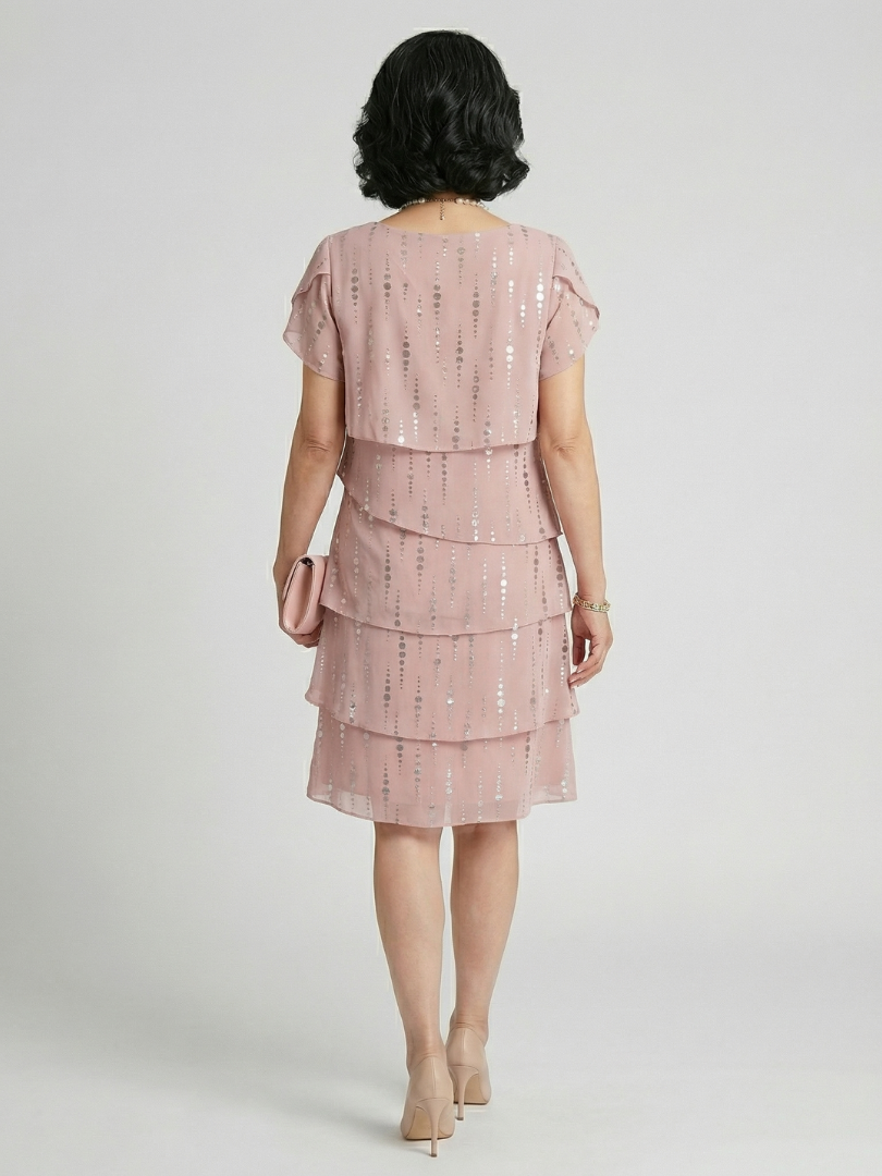 Makena | Knielanges Kleid mit gepunkteter Linie
