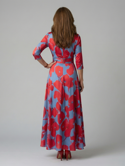 Celine | Wickelkleid mit überkreuztem Ausschnitt Midi