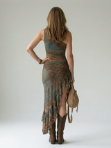 Zalia | Ruhiges Drapé Midikleid