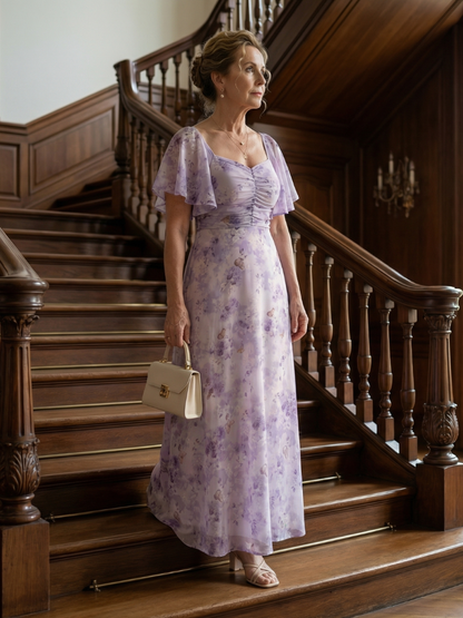 Vaelis | Midi-Kleid mit Flatterärmeln