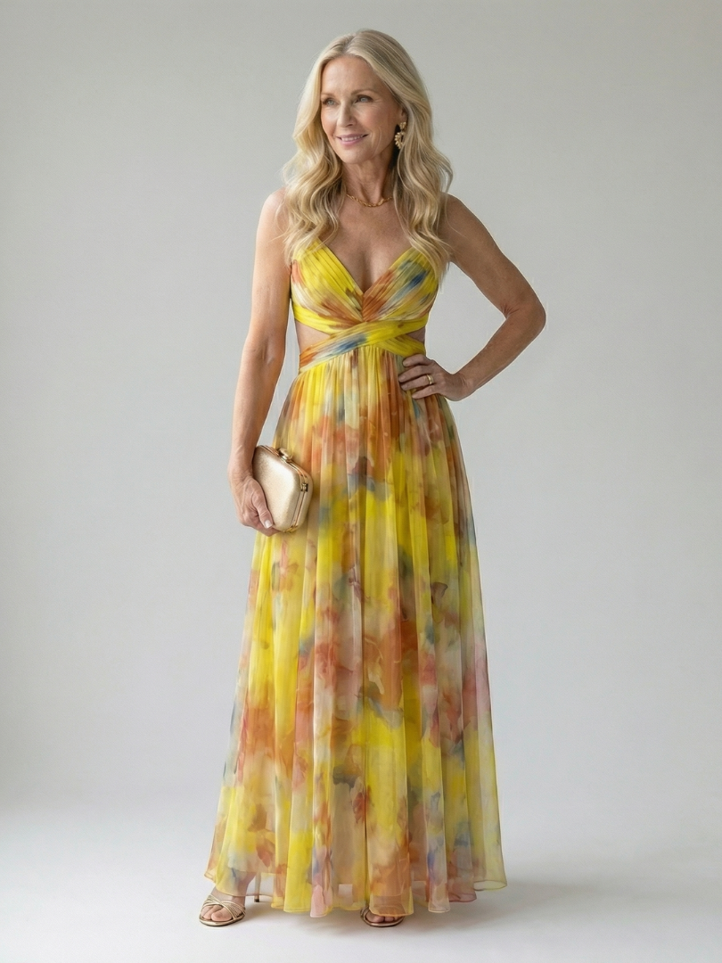 Isel | Maxi-Wickelkleid aus weichem Material