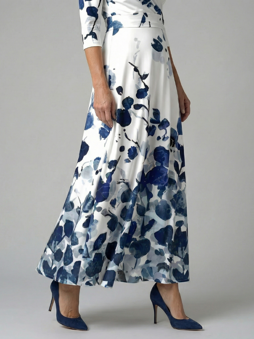 Celine | Wickelkleid mit überkreuztem Ausschnitt Midi