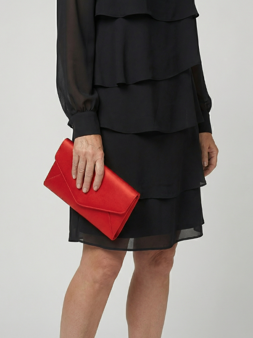 Kirax | Sauberes, mehrlagiges, knielanges Kleid