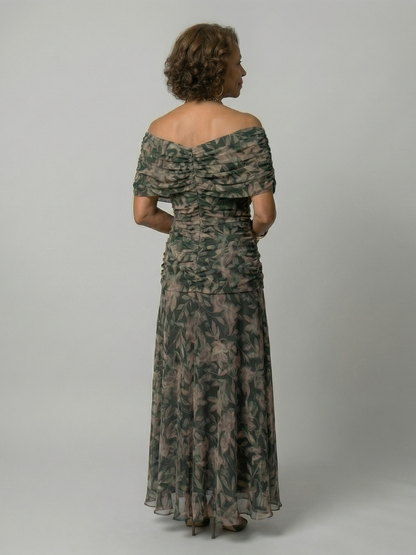 Calen | schulterfreies Flow-Midikleid