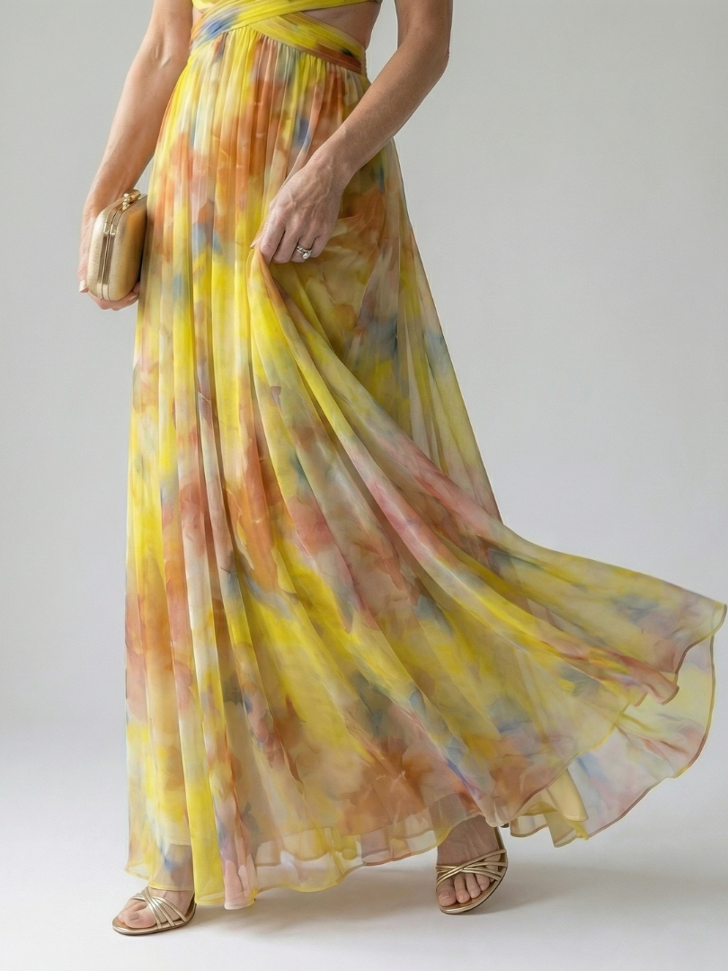 Isel | Maxi-Wickelkleid aus weichem Material
