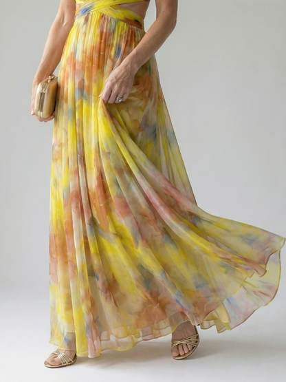 Isel | Maxi-Wickelkleid aus weichem Material