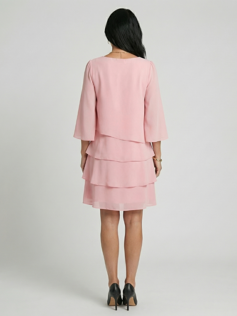 Della | Lagenlook-Kleid mit ausgestellten Ärmeln, knielang