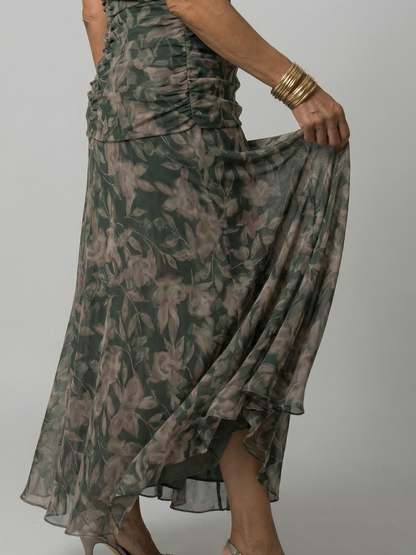 Calen | schulterfreies Flow-Midikleid