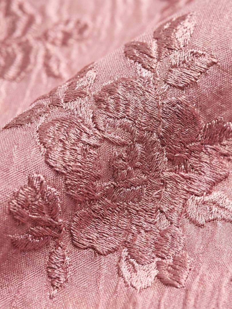 Xanthea | Maxi-Hemdblusenkleid mit kurzen Ärmeln, Gürtel und Blumenstruktur