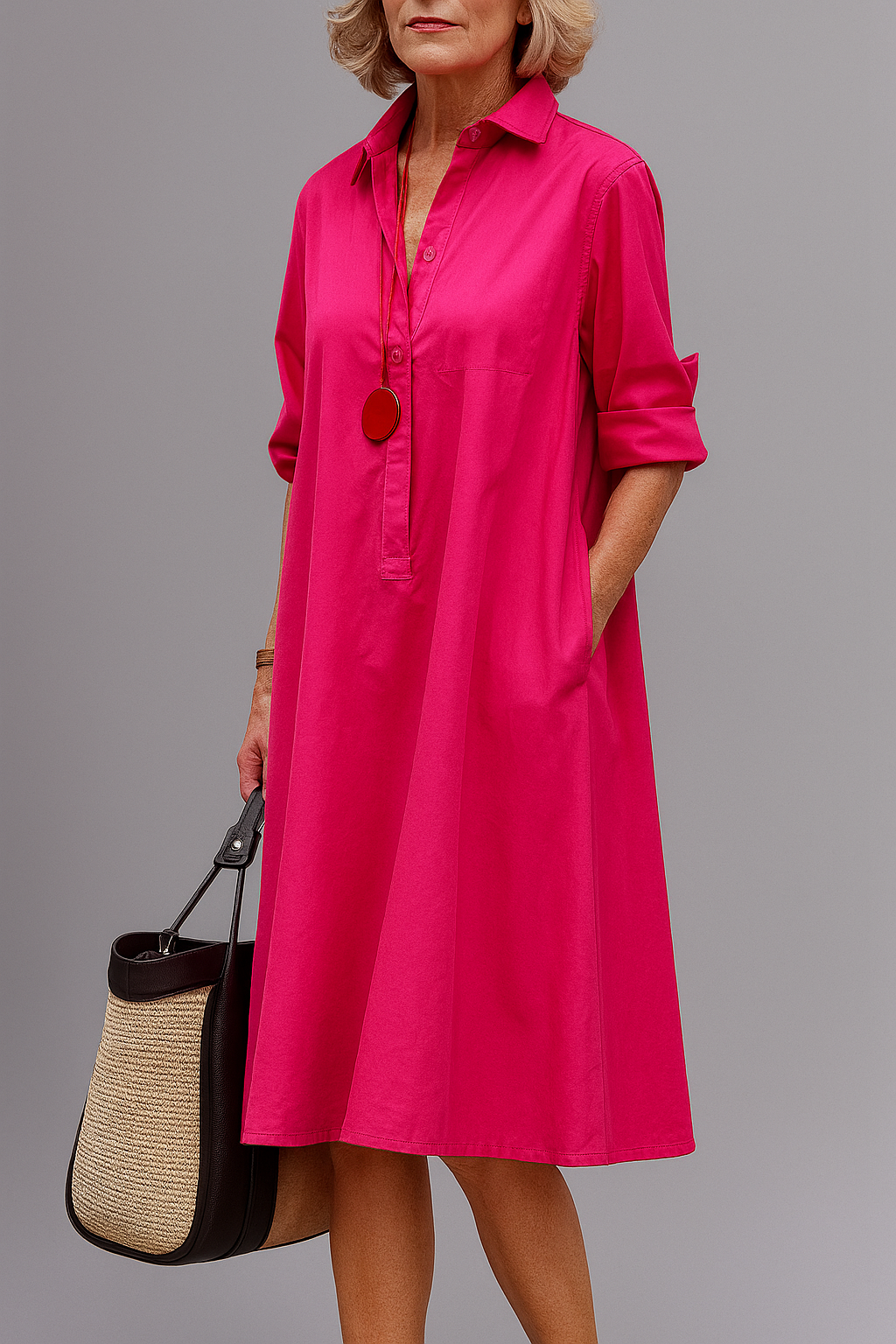 Loretta – Elegantes Satin-Midikleid