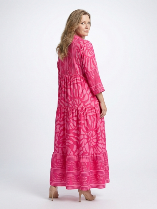 Marielle | Midi-Kleid mit Knopfleiste