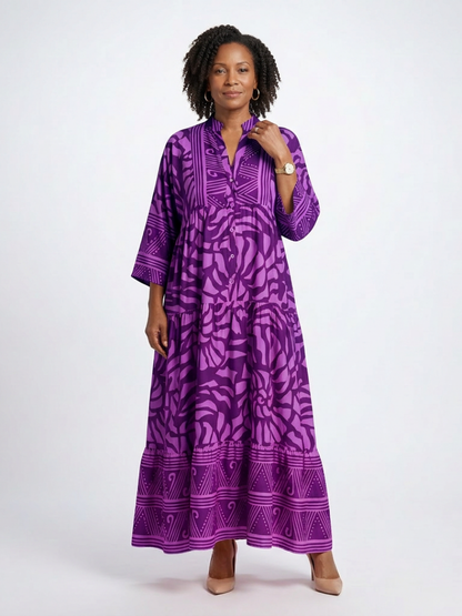Marielle | Midi-Kleid mit Knopfleiste